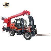 T35 Rough Terrain Forklift Tail Crane