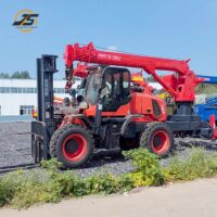T50 Rough Terrain Forklift Tail Crane