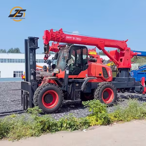 T50 Rough Terrain Forklift Tail Crane