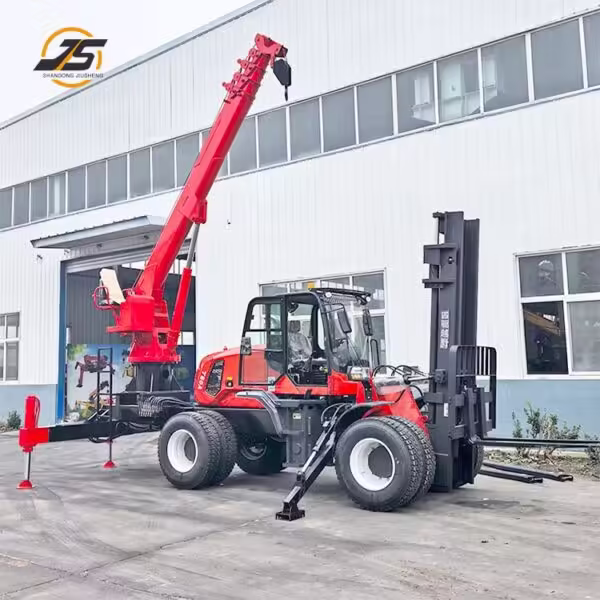 T80 Rough Terrain Forklift Tail Crane